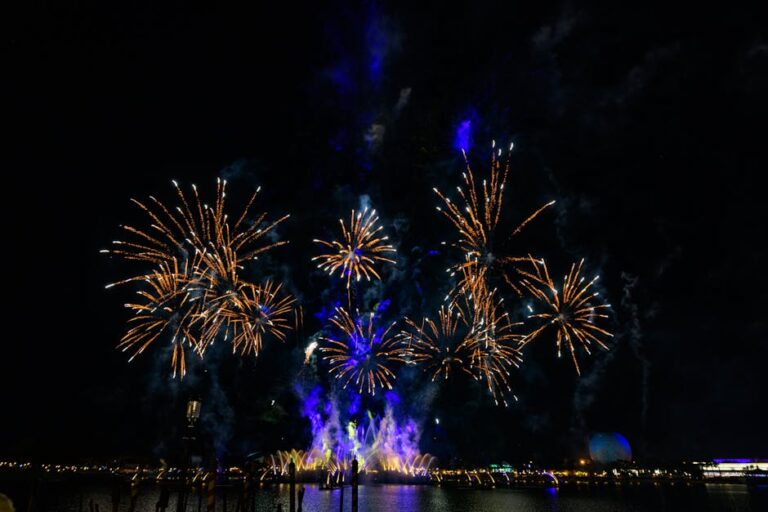 Free stock photo of aerial fireworks, disney