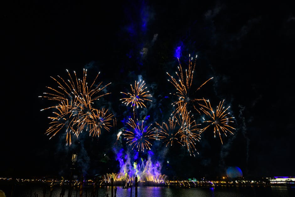 Free stock photo of aerial fireworks, disney