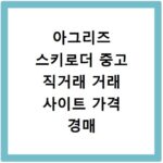 아그리즈 스키로더 중고 직거래 거래 사이트 가격 경매