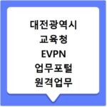 대전광역시 교육청 EVPN 업무포털 원격업무