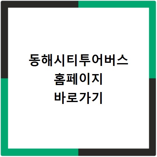 동해시티투어버스 홈페이지 바로가기 https://dcitybus.com