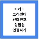 카카오 고객센터 전화번호 상담원 연결하기 이용시간