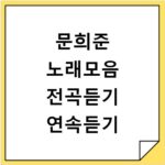 문희준 노래모음 전곡듣기 연속듣기