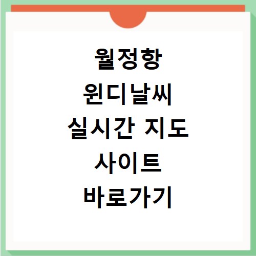 월정항 윈디날씨 실시간 지도 사이트 바로가기