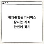 계좌통합관리서비스 잠자는 계좌 한번에 찾기