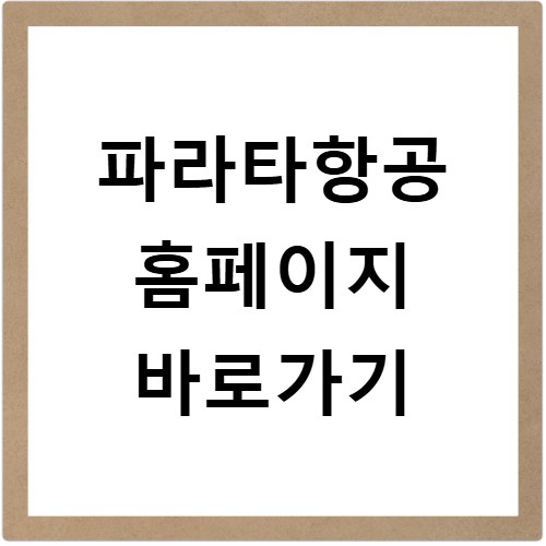 파라타항공 홈페이지 바로가기