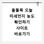 울돌목 오늘 미세먼지 농도 확인하기 사이트 바로가기