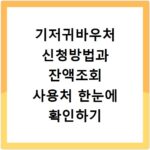 기저귀바우처 신청방법과 잔액조회 사용처 한눈에 확인하기