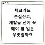 체크카드 분실신고, 재발급 전에 꼭 해야 할 일은 무엇일까요