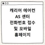 캐리어 에어컨 AS 센터 전화번호 접수 및 모바일 홈페이지 바로가기 방법