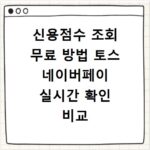 신용점수 조회 무료 방법 토스 네이버페이 실시간 확인 비교 꿀팁