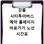 강릉 시티투어버스 예약 홈페이지 바로가기 노선 시간표 요금 정리