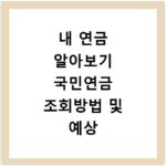 내 연금 알아보기 국민연금 조회방법 및 예상 수령액 확인하는 법