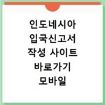 인도네시아 입국신고서 작성 사이트 바로가기 모바일 큐알 비자 신청 방법 공유