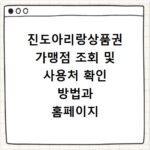 진도아리랑상품권 가맹점 조회 및 사용처 확인 방법과 홈페이지 바로가기