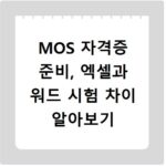 MOS 자격증 준비, 엑셀과 워드 시험 차이 알아보기
