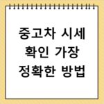 중고차 시세 확인 가장 정확한 방법