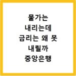 물가는 내리는데 금리는 왜 못 내릴까 중앙은행 딜레마 알아보기