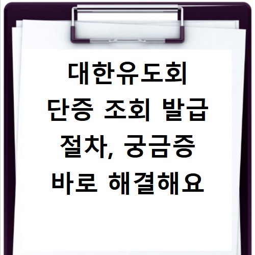 대한유도회 단증 조회 발급 절차, 궁금증 바로 해결해요