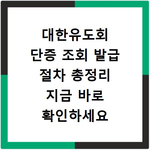대한유도회 단증 조회 발급 절차 총정리 지금 바로 확인하세요