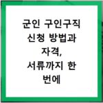 군인 구인구직 신청 방법과 자격, 서류까지 한 번에 해결