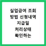 실업급여 조회 방법 신청내역 지급일 처리상태 확인하는 법