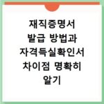 재직증명서 발급 방법과 자격득실확인서 차이점 명확히 알기