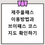 제주올패스 이용방법과 브이패스 코스 지도 확인하기