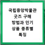 국립중앙박물관 굿즈 구매 방법과 인기 상품 종류별 특징 총정리