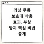 러닝 무릎 보호대 착용 효과, 부상 방지 핵심 비법 공개