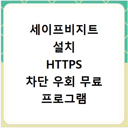세이프비지트 설치 HTTPS 차단 우회 무료 프로그램 사용법