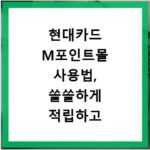 현대카드 M포인트몰 사용법, 쏠쏠하게 적립하고 알차게 쓰는 법